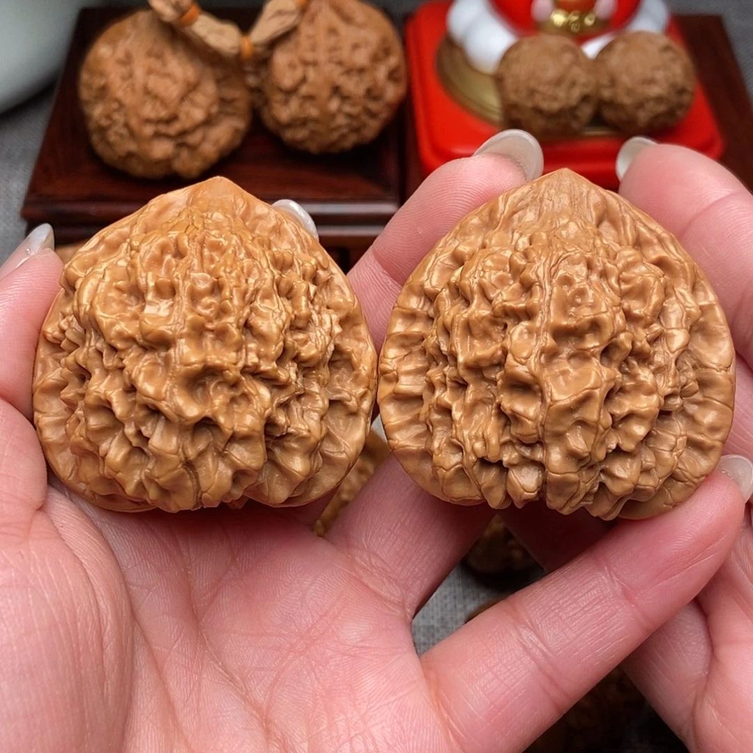 把件文玩核桃精品大官帽48重52克