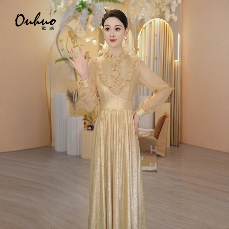 【雪吻涟漪】2025春季新款气仙气质新款优雅显瘦连衣裙OHDRH12290