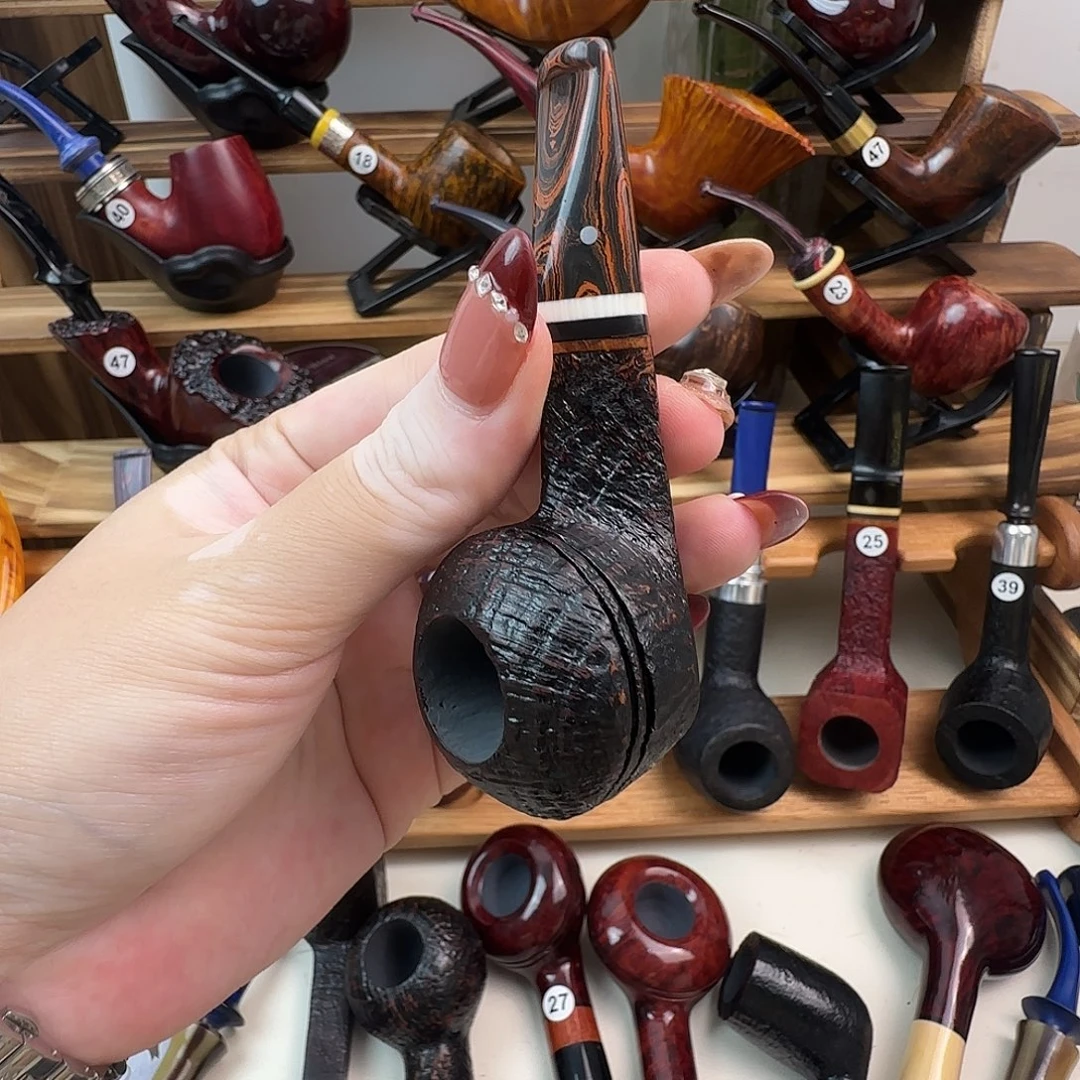 石楠木手工牛头烟斗