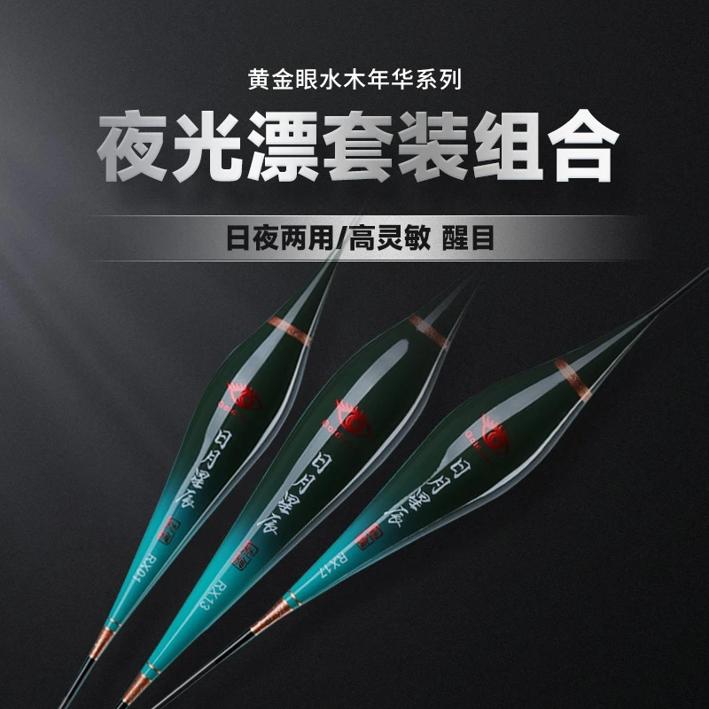【3支+漂筒/黄金眼夜钓电子漂套装】日月星辰系列