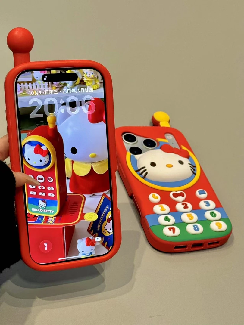 可爱大哥大猫咪手机适用iphone17promax苹果16pro手机壳新款15pro