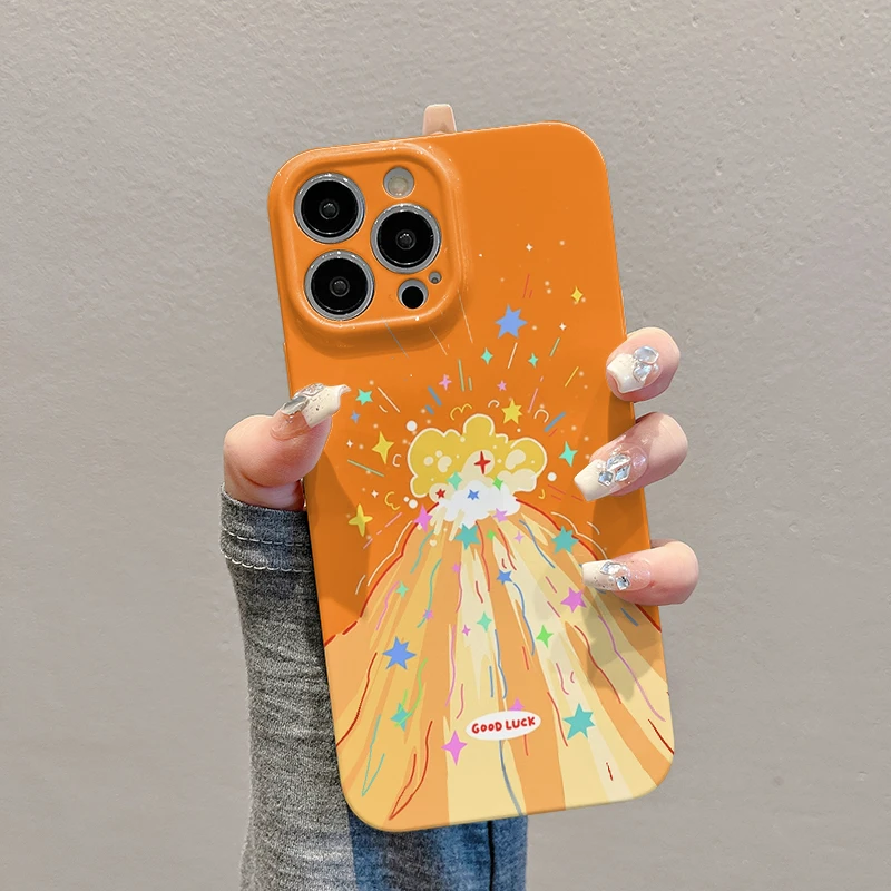 爆发好运火山适用苹果17/16菲林硬手机壳小米15vivo华为p70oppo潮