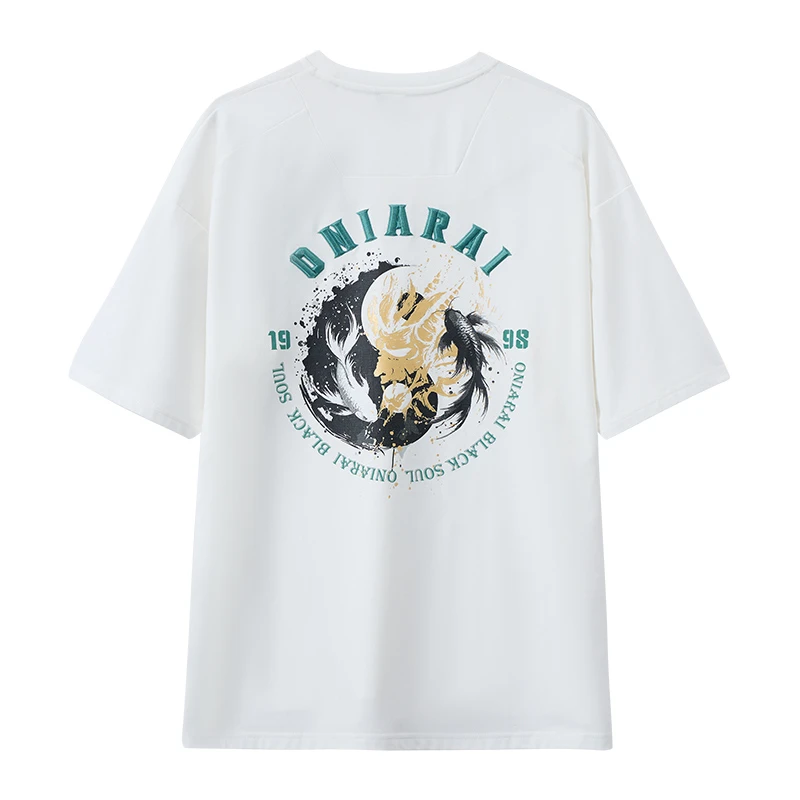 ONIARAI/鬼洗25春季新款墨绘太极鱼零感速干宽松短袖T恤B840267