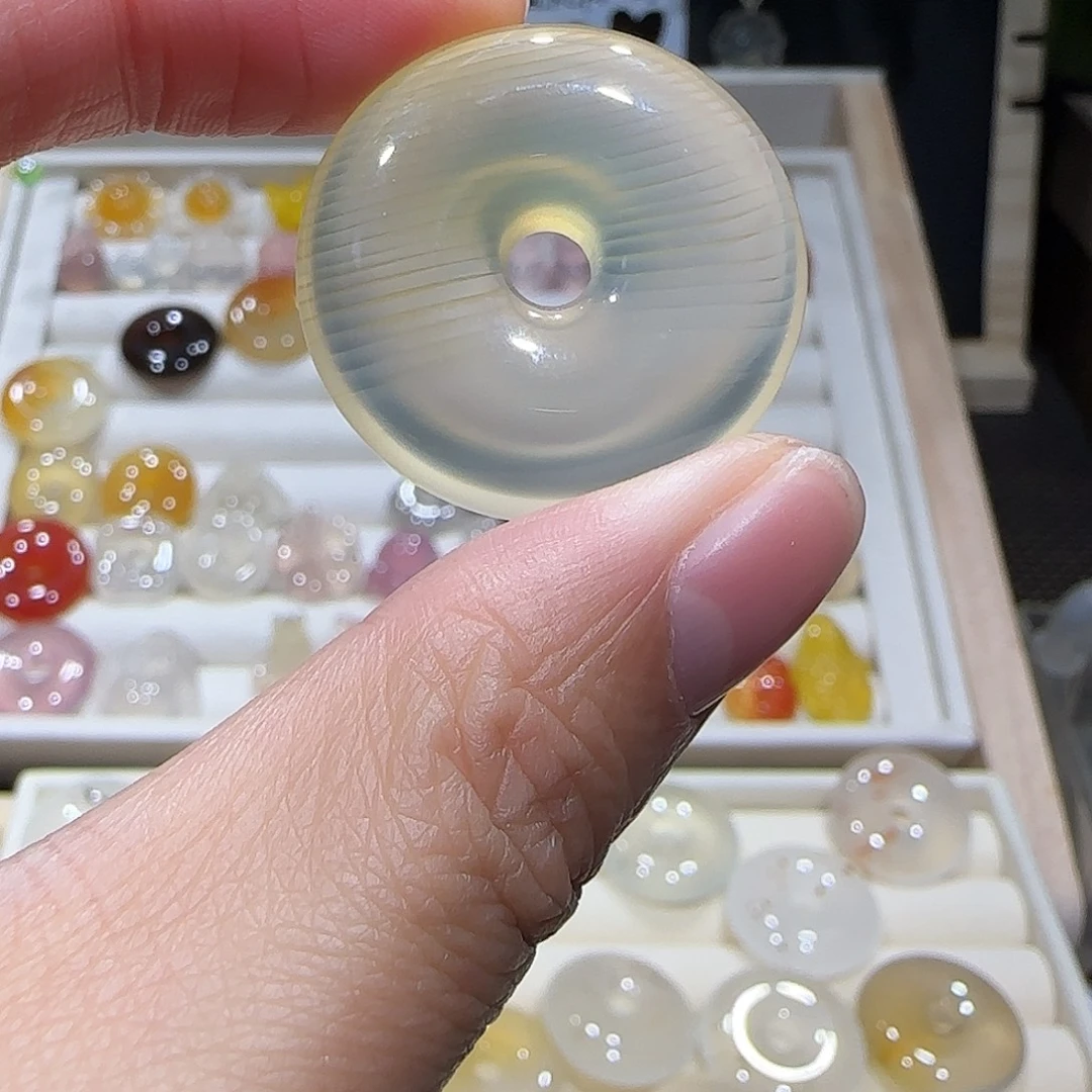 玛瑙/玉髓未镶嵌手镯平安扣约30mm福利