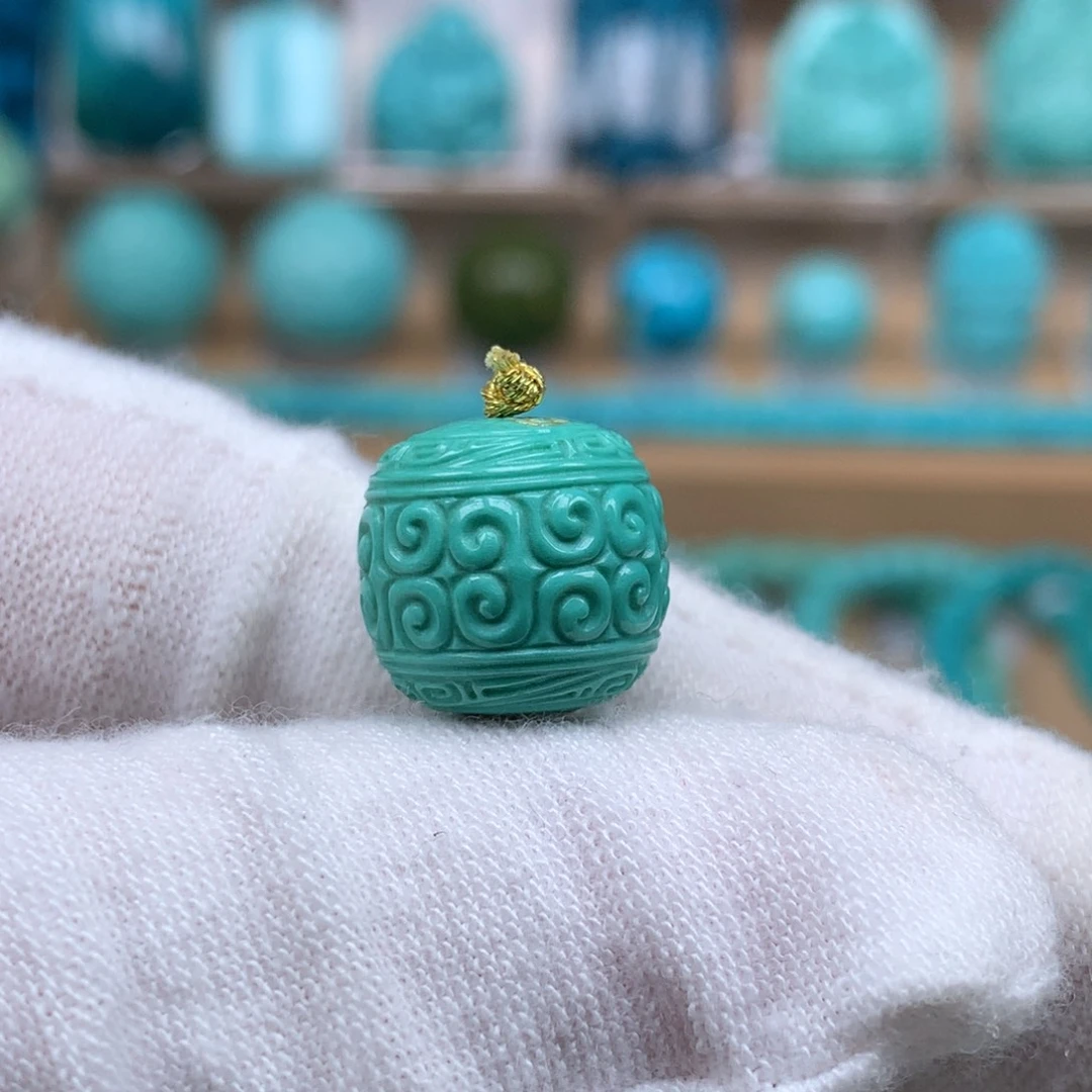 未镶嵌绿松石珠宝奇石13.5mm