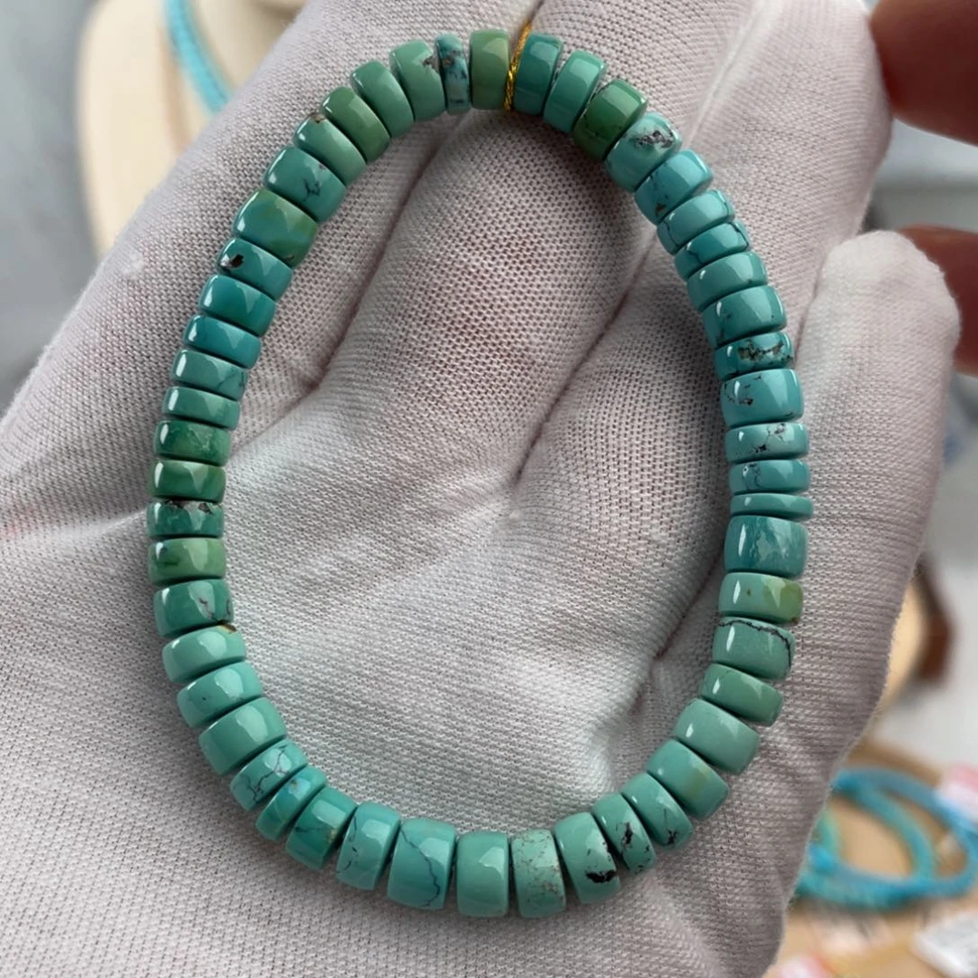 绿松石手链未镶嵌高瓷玉化药片直切卡6+