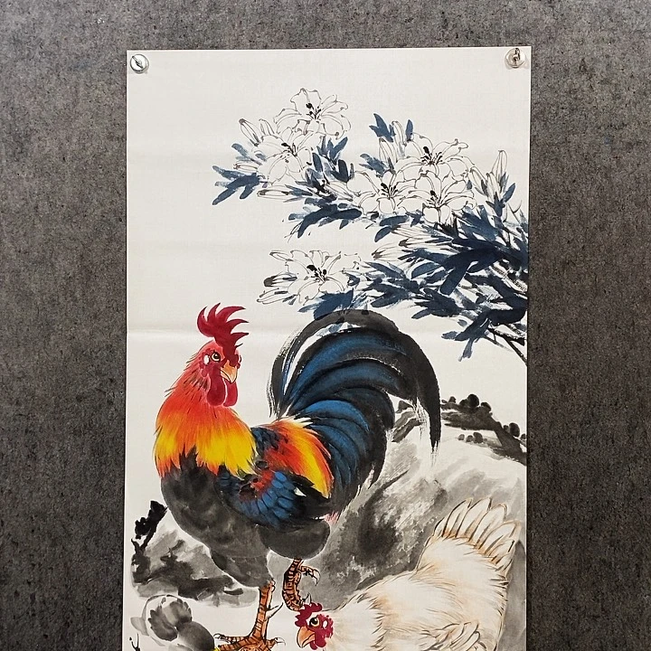 国画张松平国画大公鸡