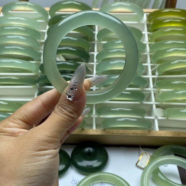 ！***！蛇纹石玉合金手镯