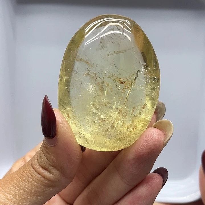 未镶嵌珠宝半成品水晶45黄水晶把玩长5.3宽3.9厚2.3