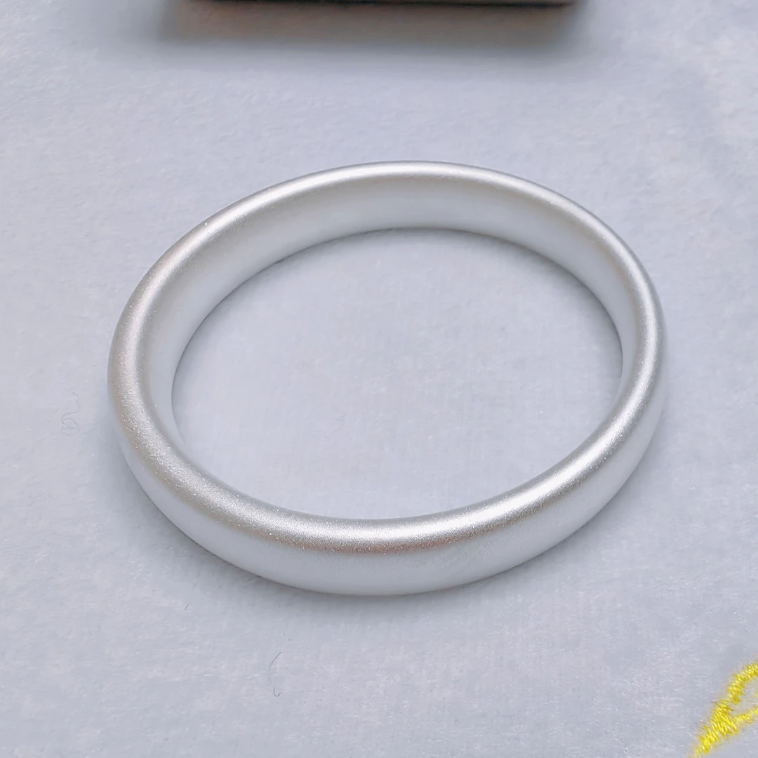 足银手镯 999 .9古法轮胎闭口镯子简约亚光百搭首饰时尚款