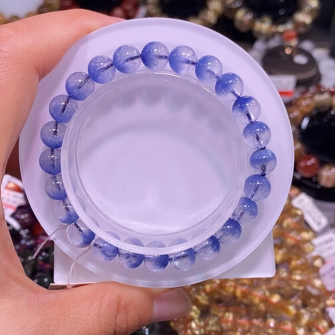 未镶嵌手链水晶蓝线石7.5