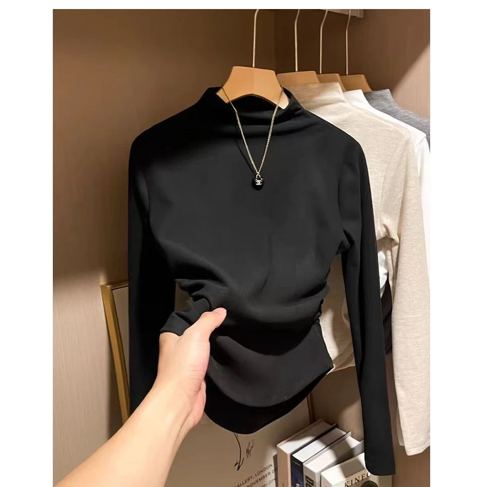 【贺筱姐】设计感时尚洋气百搭打底衫上衣S968款