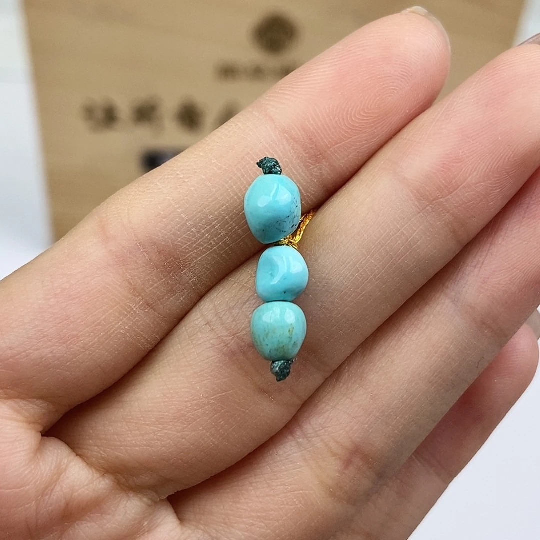 绿松石18K金镶嵌珠宝奇石