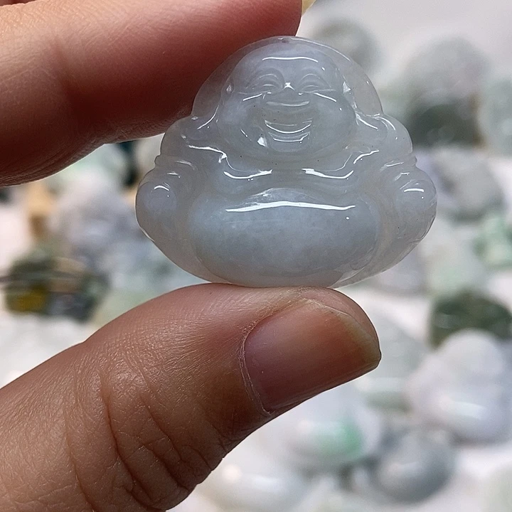 翡翠未镶嵌颈饰佛公
