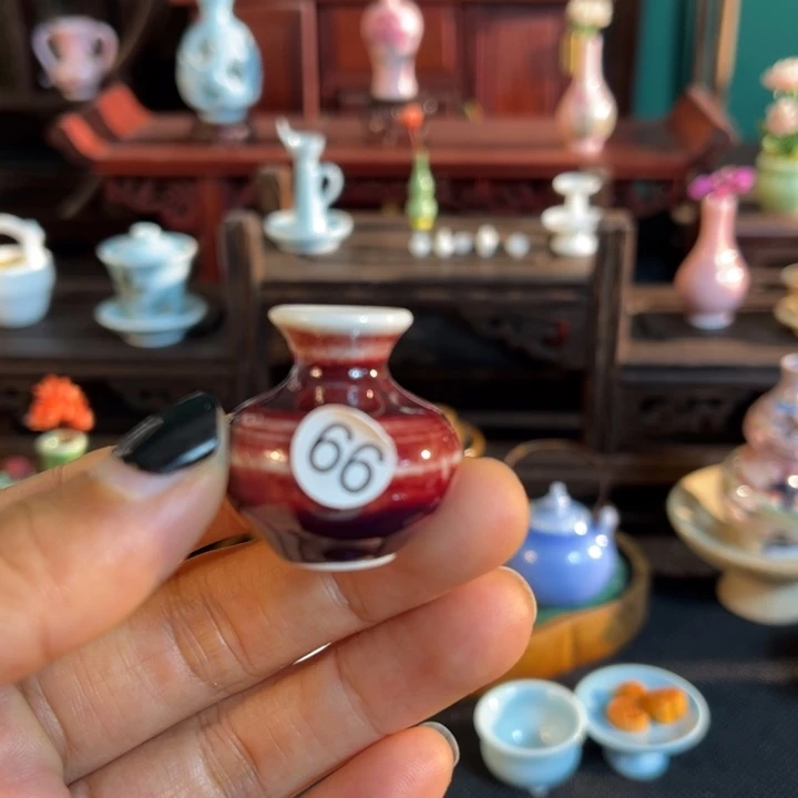 摆件微陶老王迷你花瓶