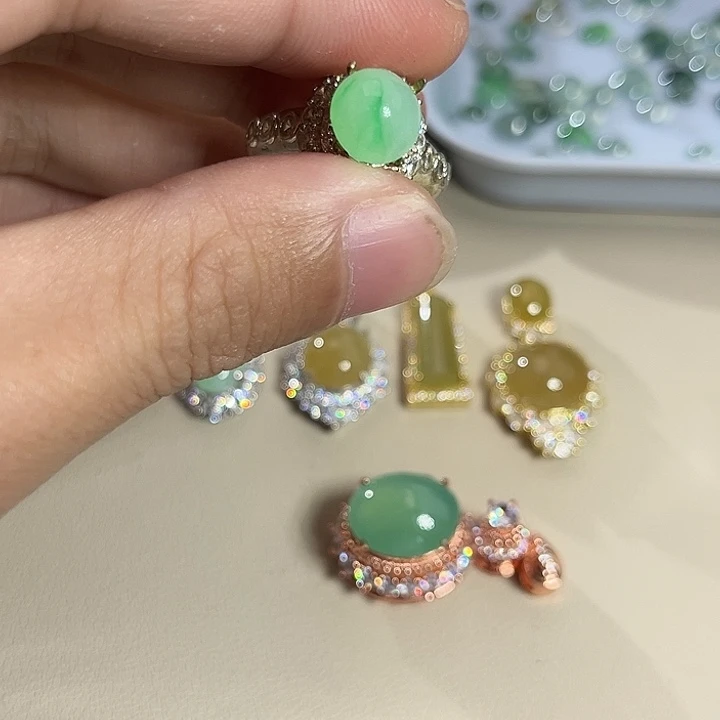 翡翠裸石缅料A货翡翠