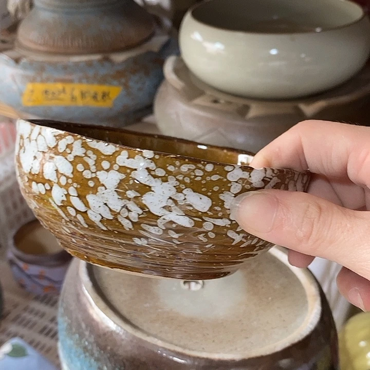 摆件陶盆有孔 微瑕介意勿拍
