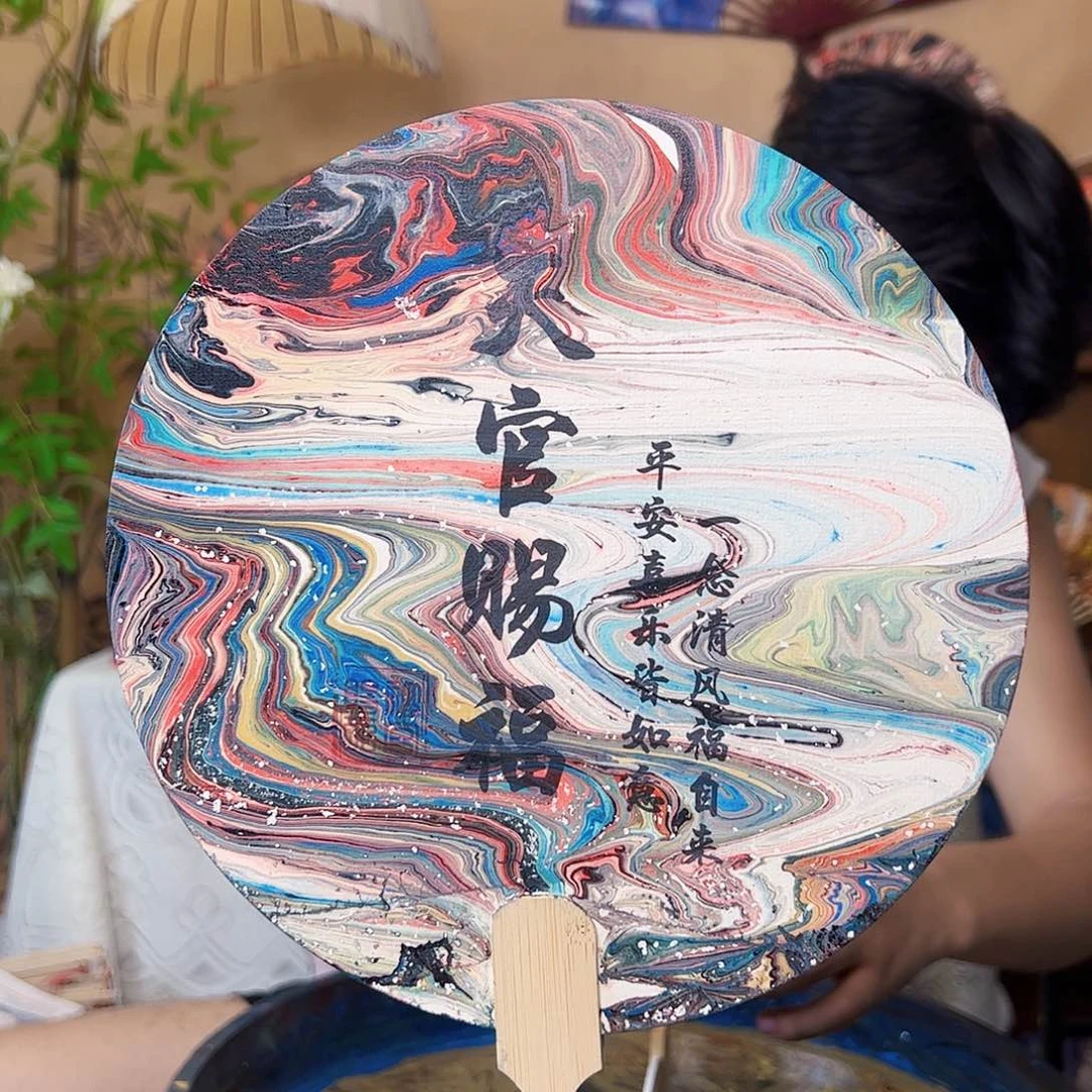 扇子非遗漆扇团扇成品