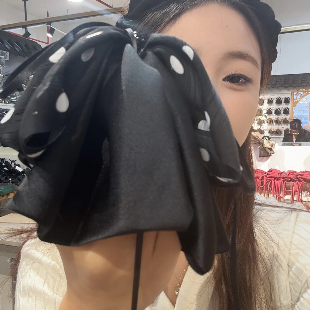 皮质铁合金波点马尾夹