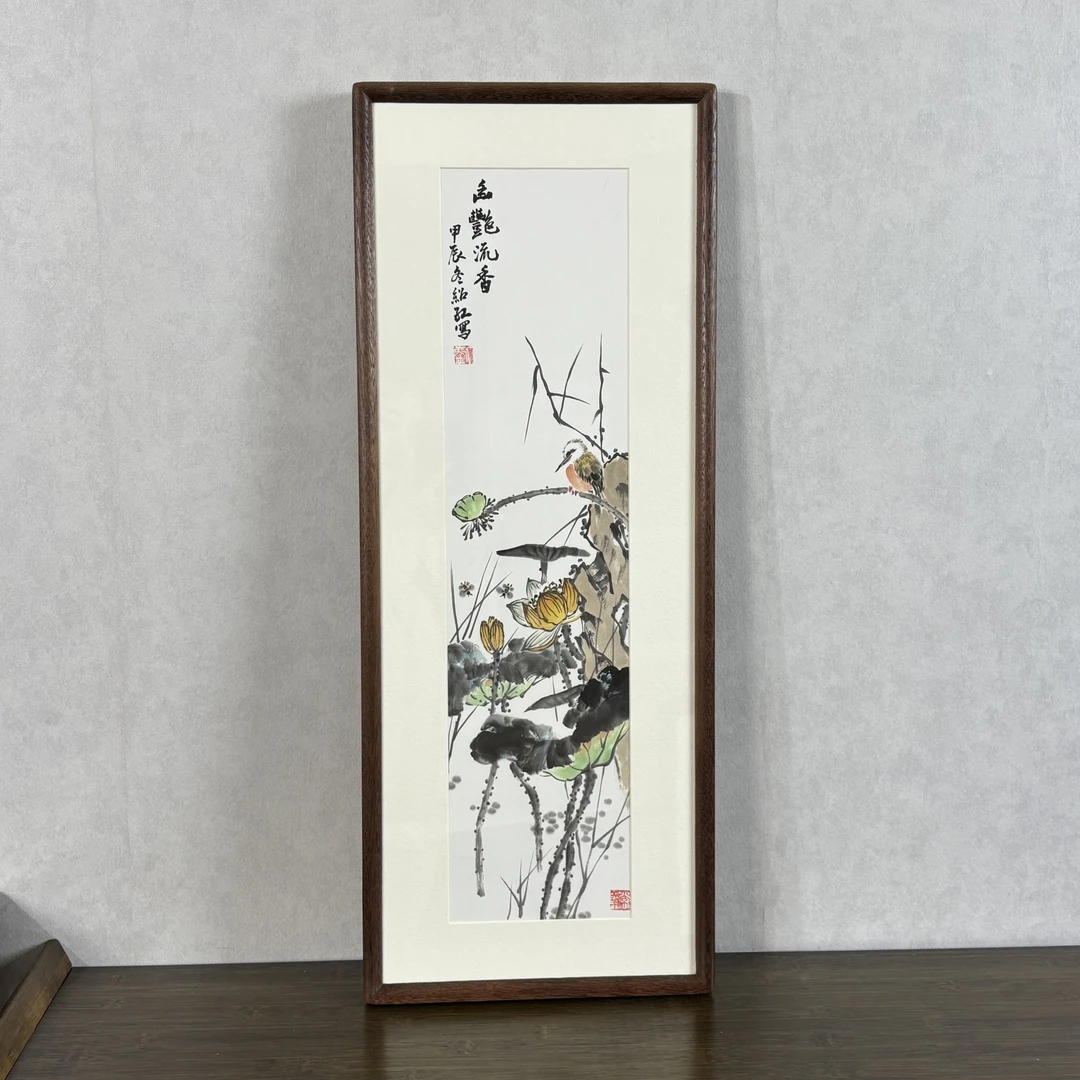 幽艳留香-真人手绘-装饰画客厅茶室玄关办公室挂画礼物家居文创