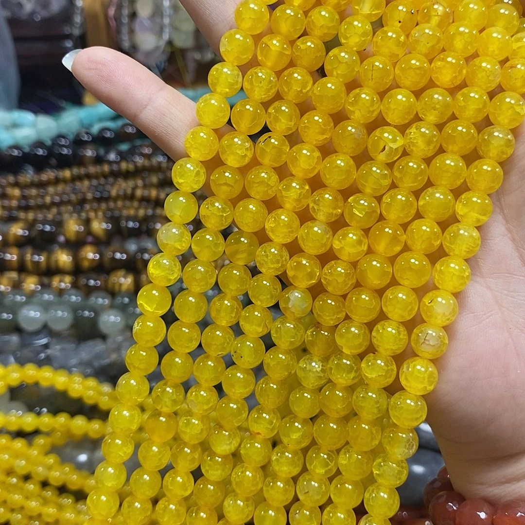 玛瑙/玉髓未镶嵌珠宝半成品龙鳞玛瑙一条卡8mm