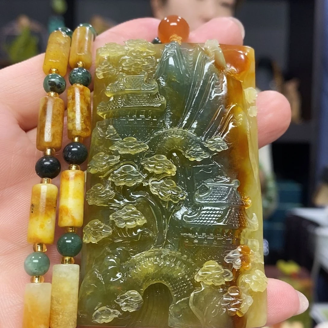 未镶嵌岫玉挂件吊坠