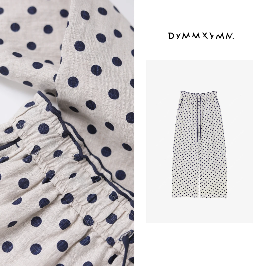 【DYMMXYMM】-波点长裤亚麻老钱经典风-5SS9188