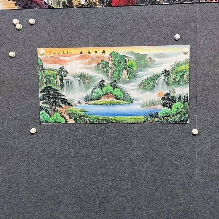 国画三尺山水一副
