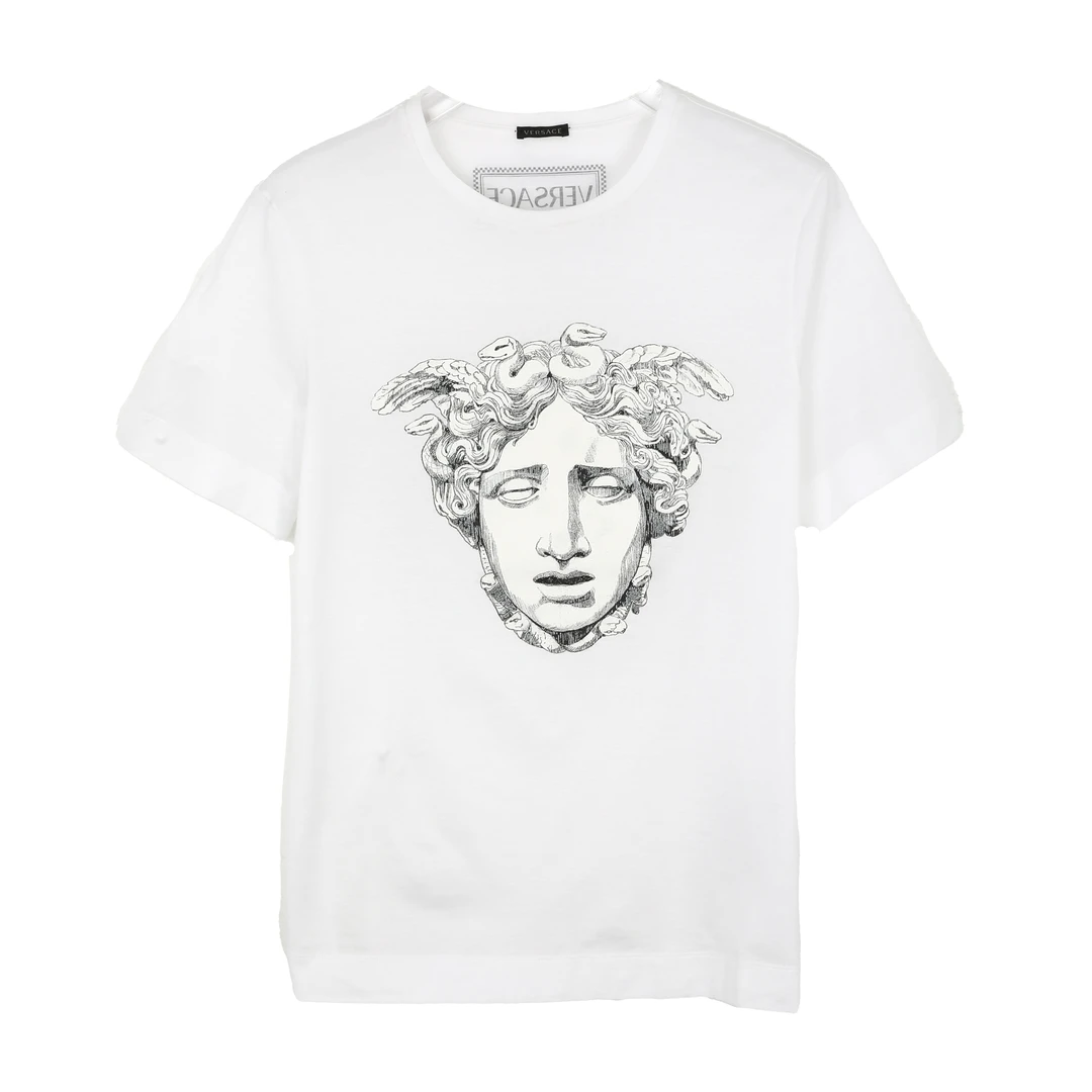 未使用 VERSACE/范思哲 白色纯棉短袖女A82297 A201952 A1001