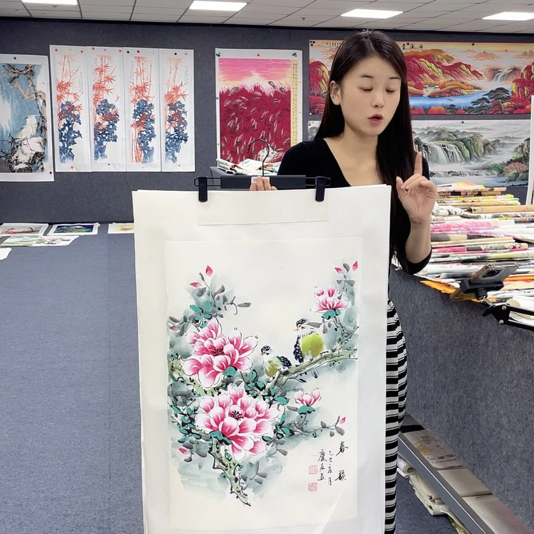 国画作品小姐姐放漏…