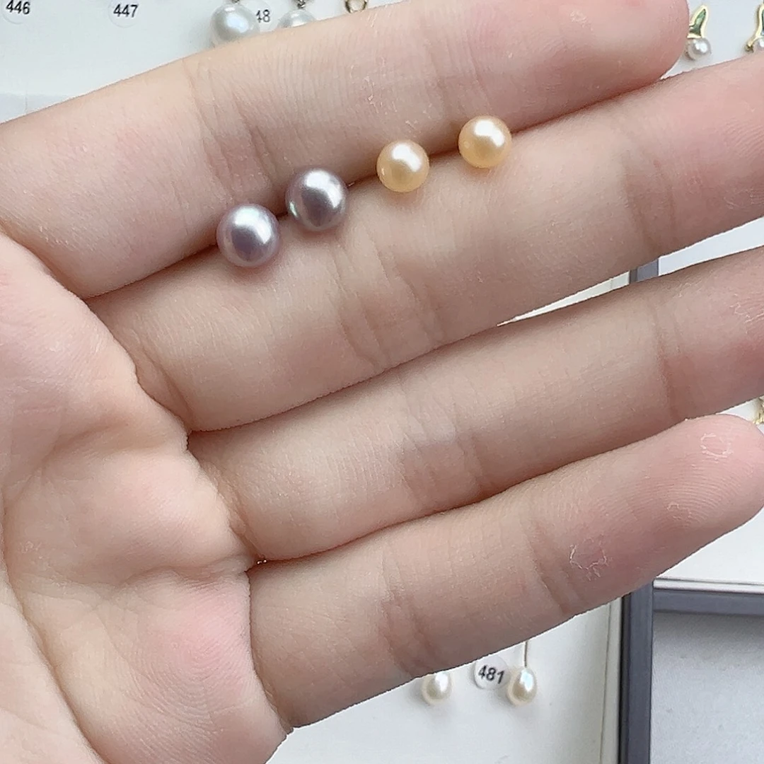 z***y银S925镶嵌淡水珍珠耳饰