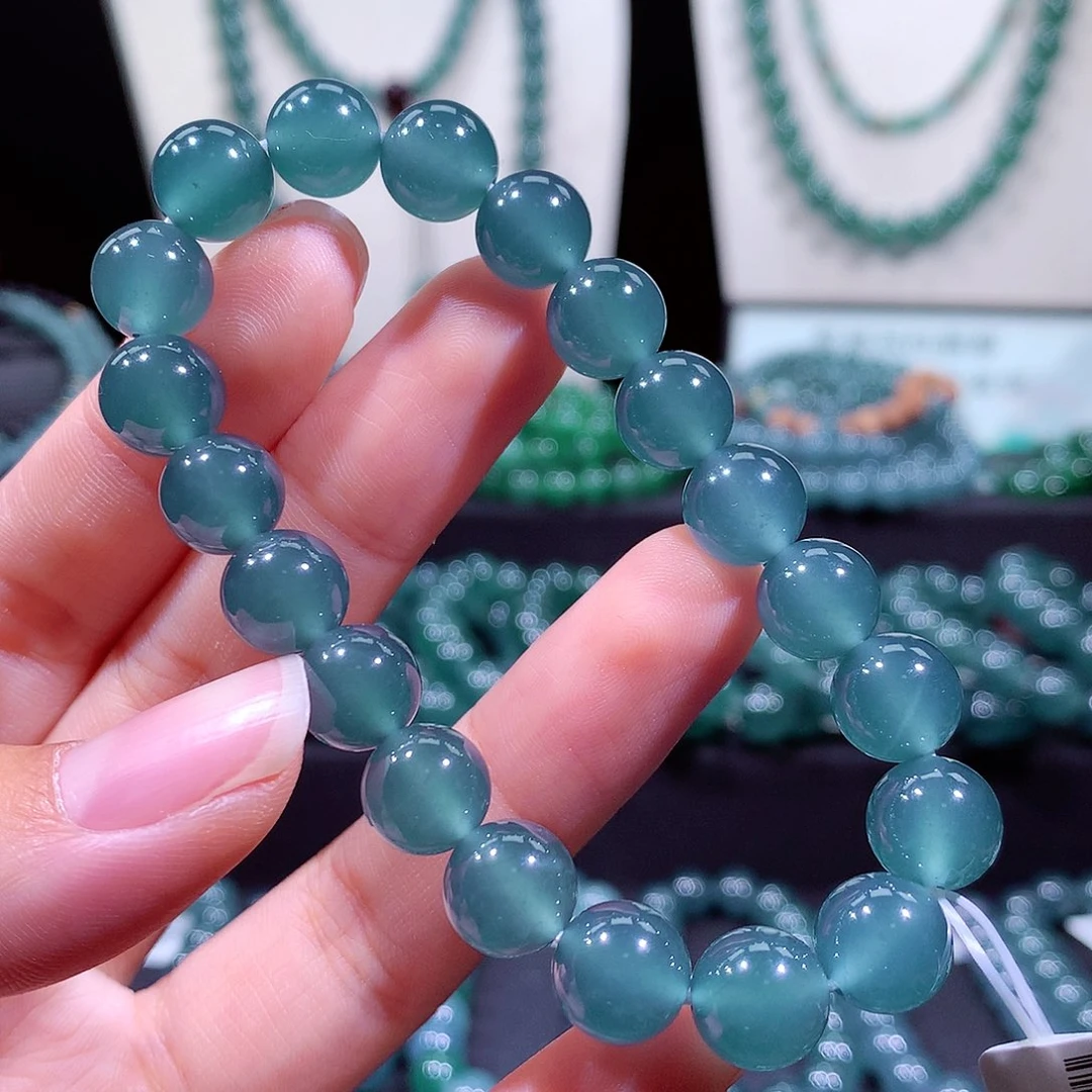 翡翠未镶嵌手链天然a货翡翠手串9.8