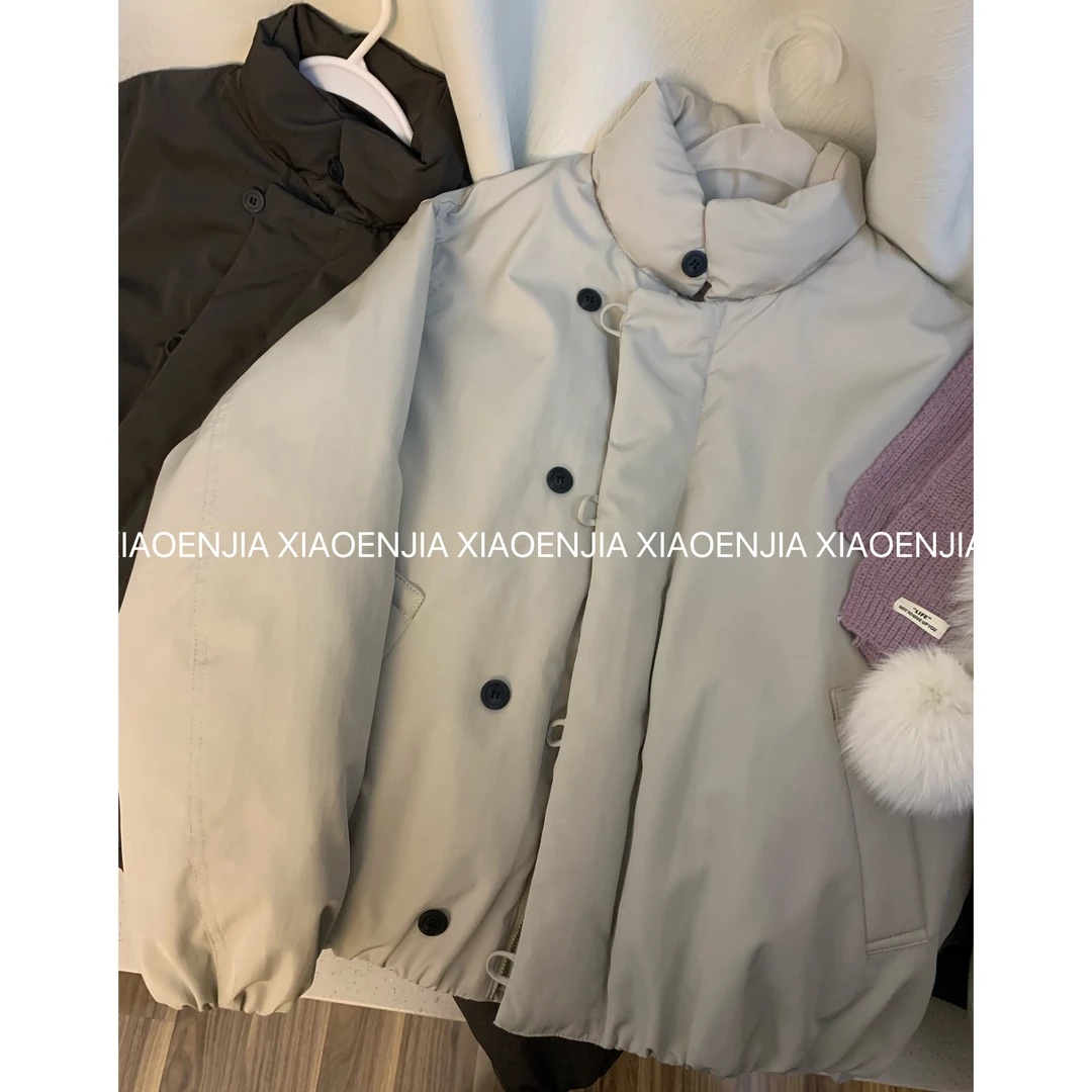 XEJ 小暖包～高品质韩系加厚保暖立领90白鸭短款绒羽绒服