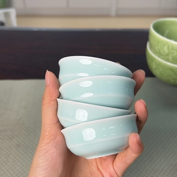 龙泉云间青瓷小米茶器