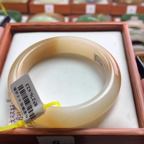 和田玉手镯未镶嵌53-54