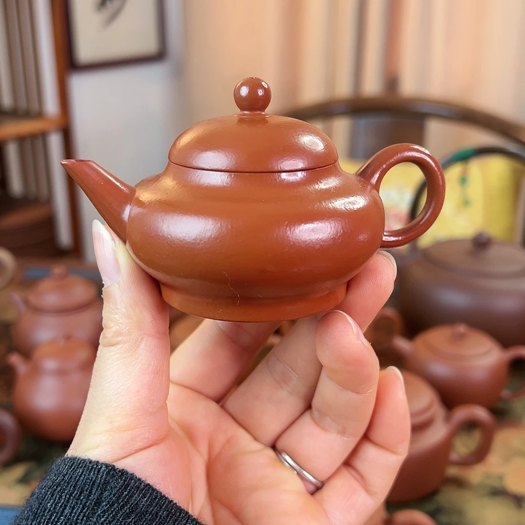 紫砂茶壶精品 明式水平 朱泥 90cc