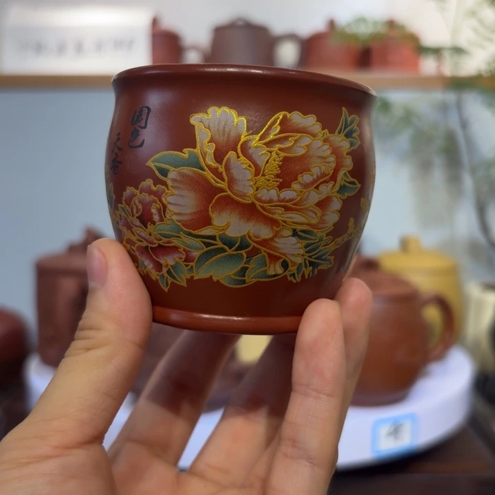 大红袍主人杯国色天香宜兴紫砂