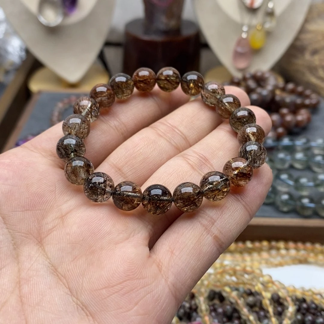 烟晶手链银S925镶嵌是**呀超七