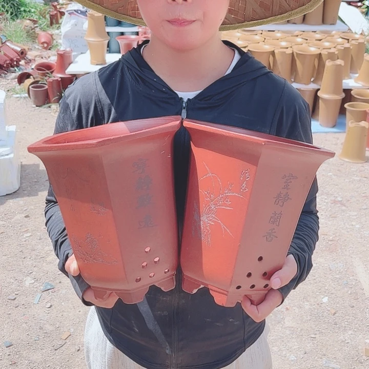 宜兴紫砂精品花盆