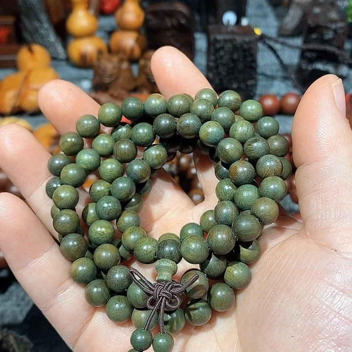 木绿檀0.8珠径108颗自带香味一条