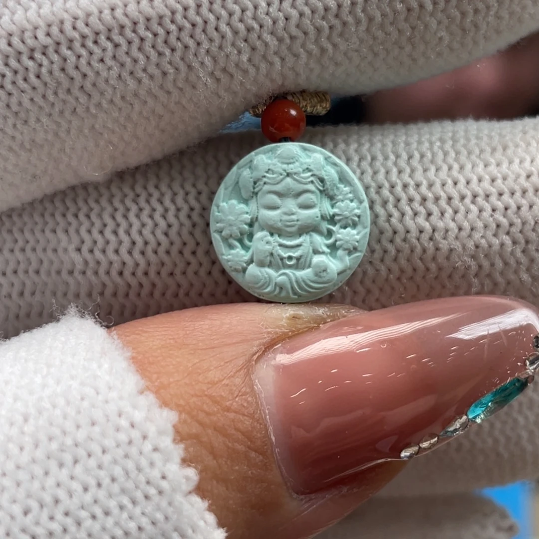 绿松石未镶嵌挂件