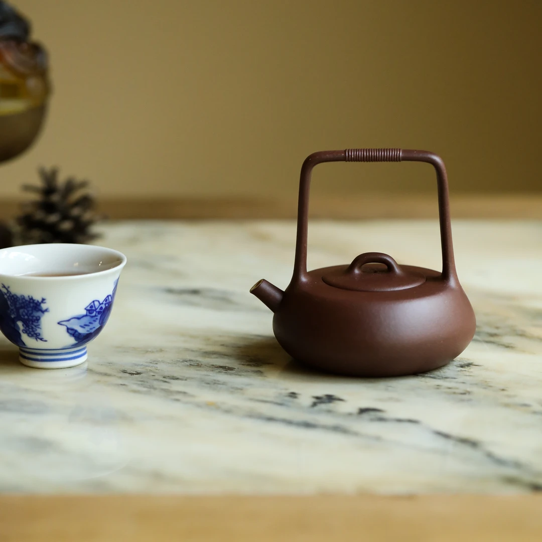 集物华精选 I 罄宜堂 戴涛全手工制 紫泥【绕安提梁】125cc±