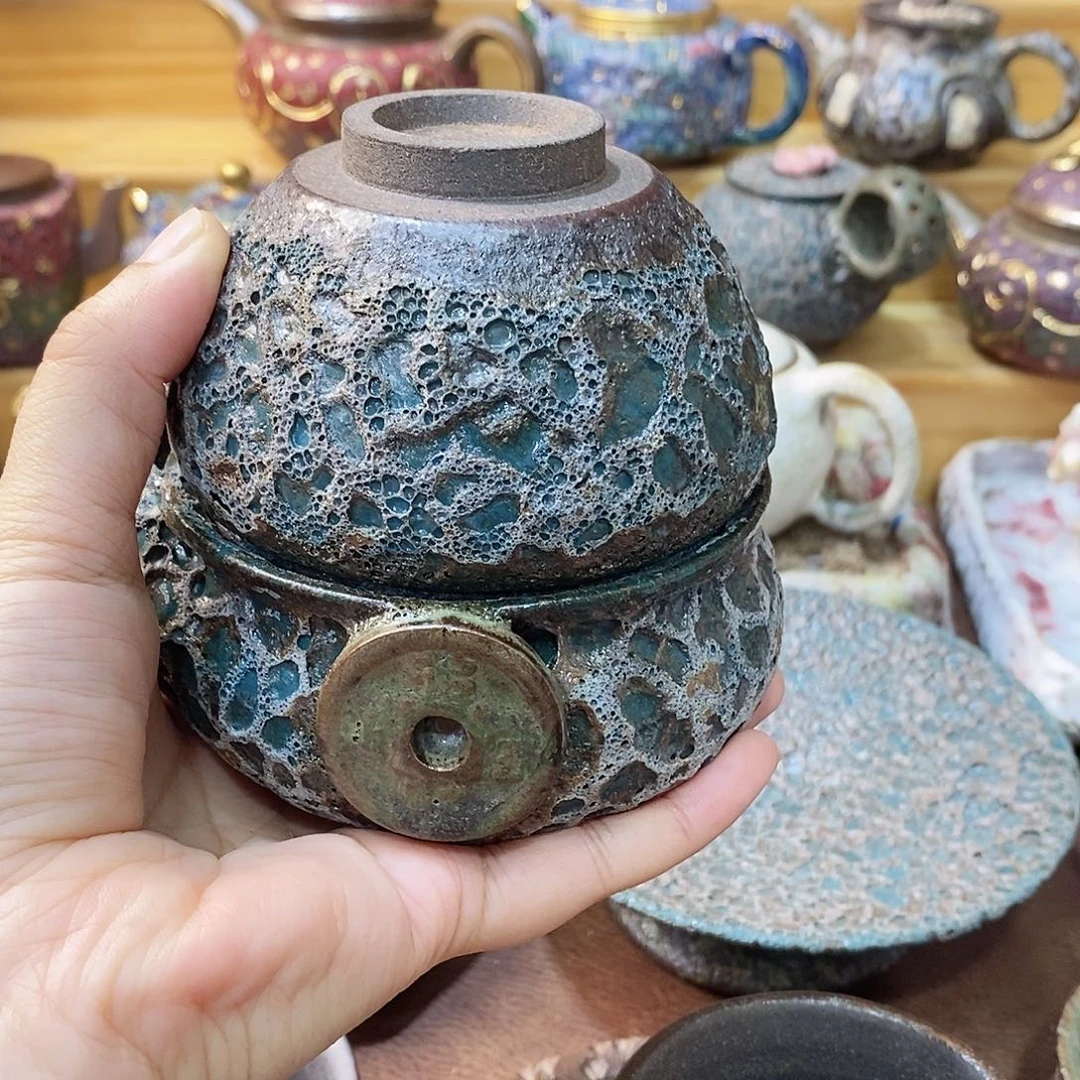 传***说粗陶志野柴烧茶器