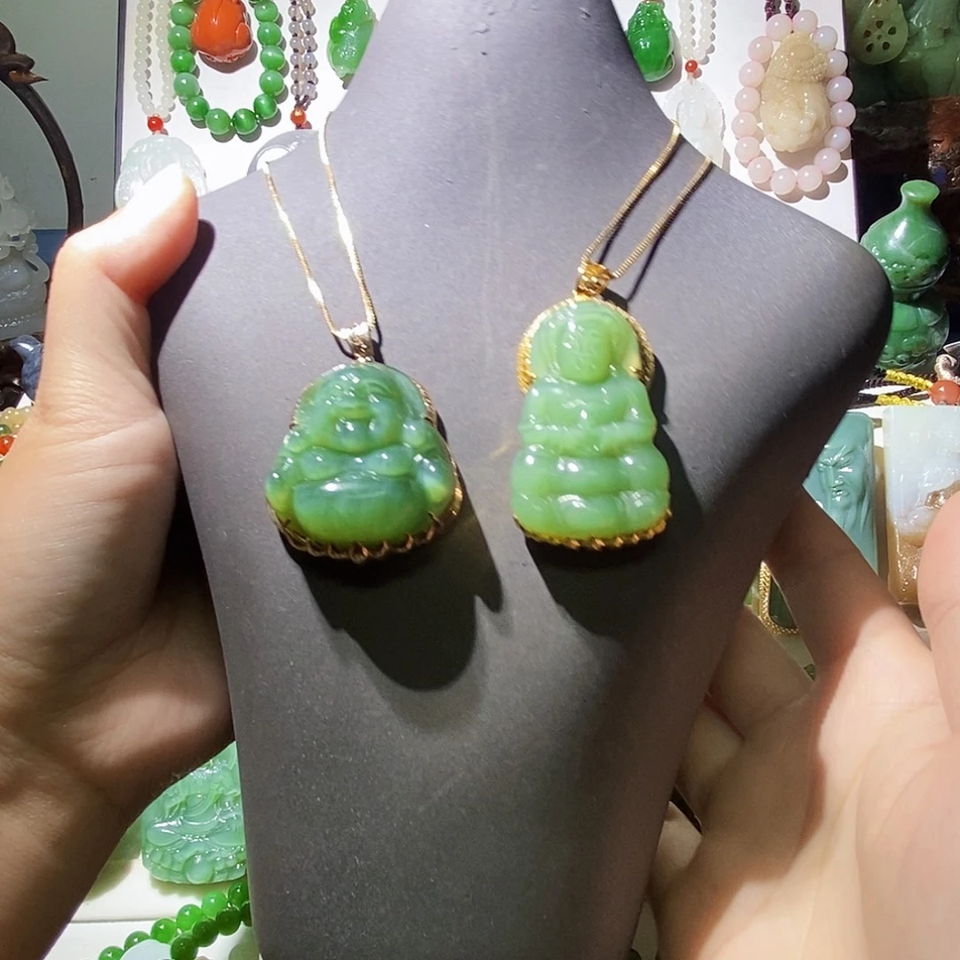 和田玉银S925镶嵌颈饰