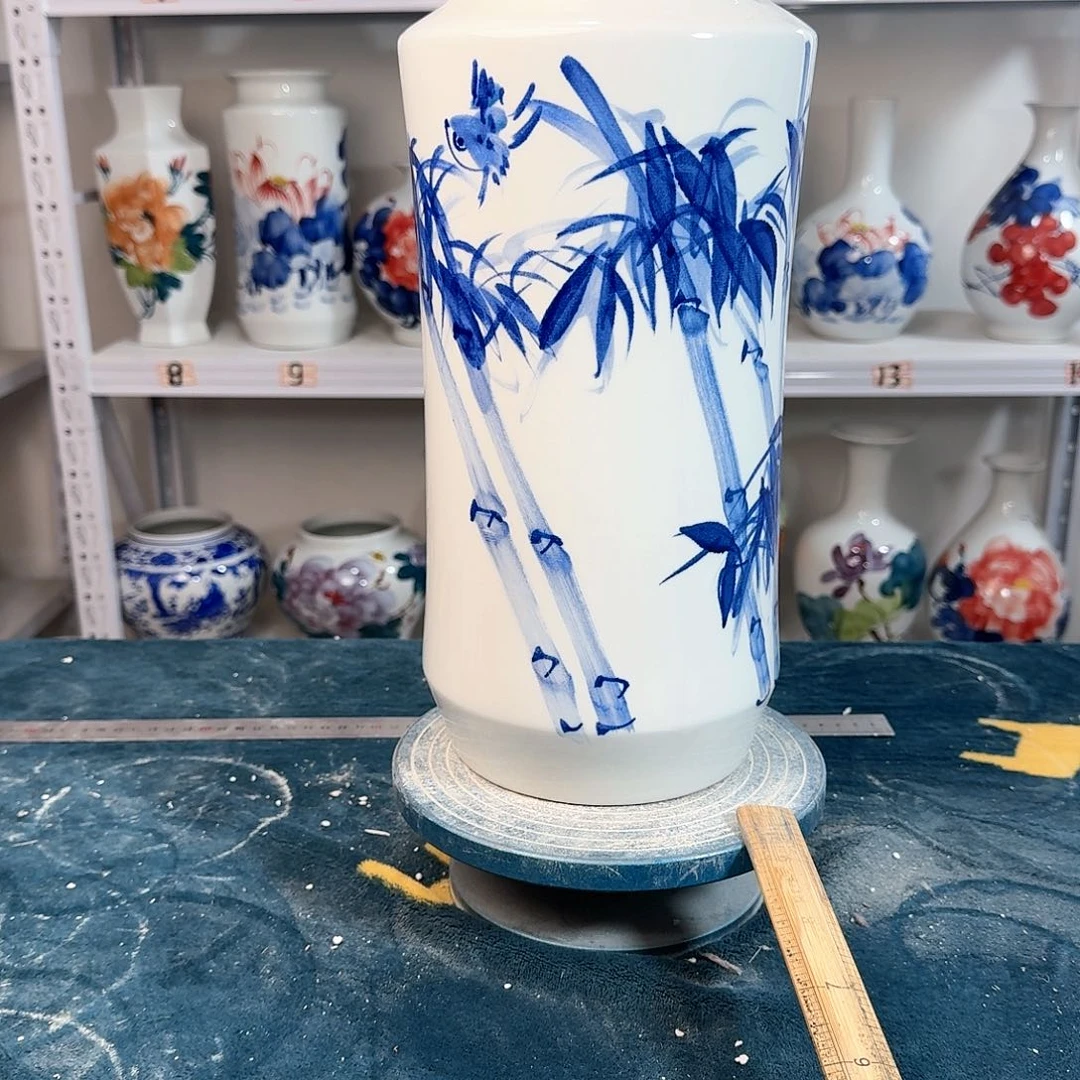 摆件景德镇陶瓷书竹