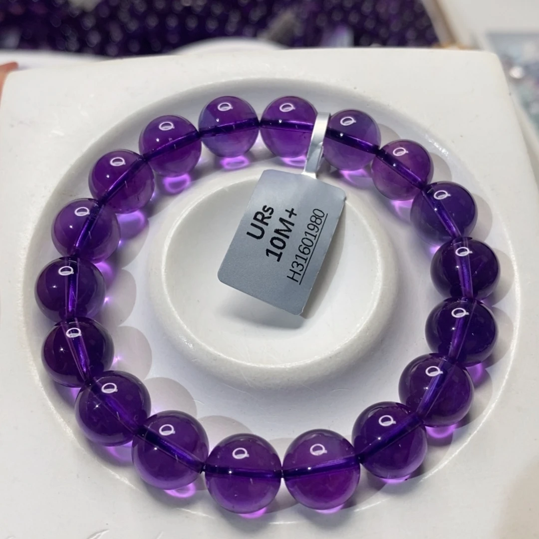 未镶嵌手链水晶乌拉圭紫水晶S10M+