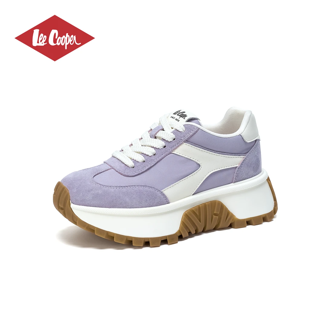 LEE COOPER厚底阿甘鞋女2026春款复古德训鞋时尚百搭小蛮腰休闲鞋