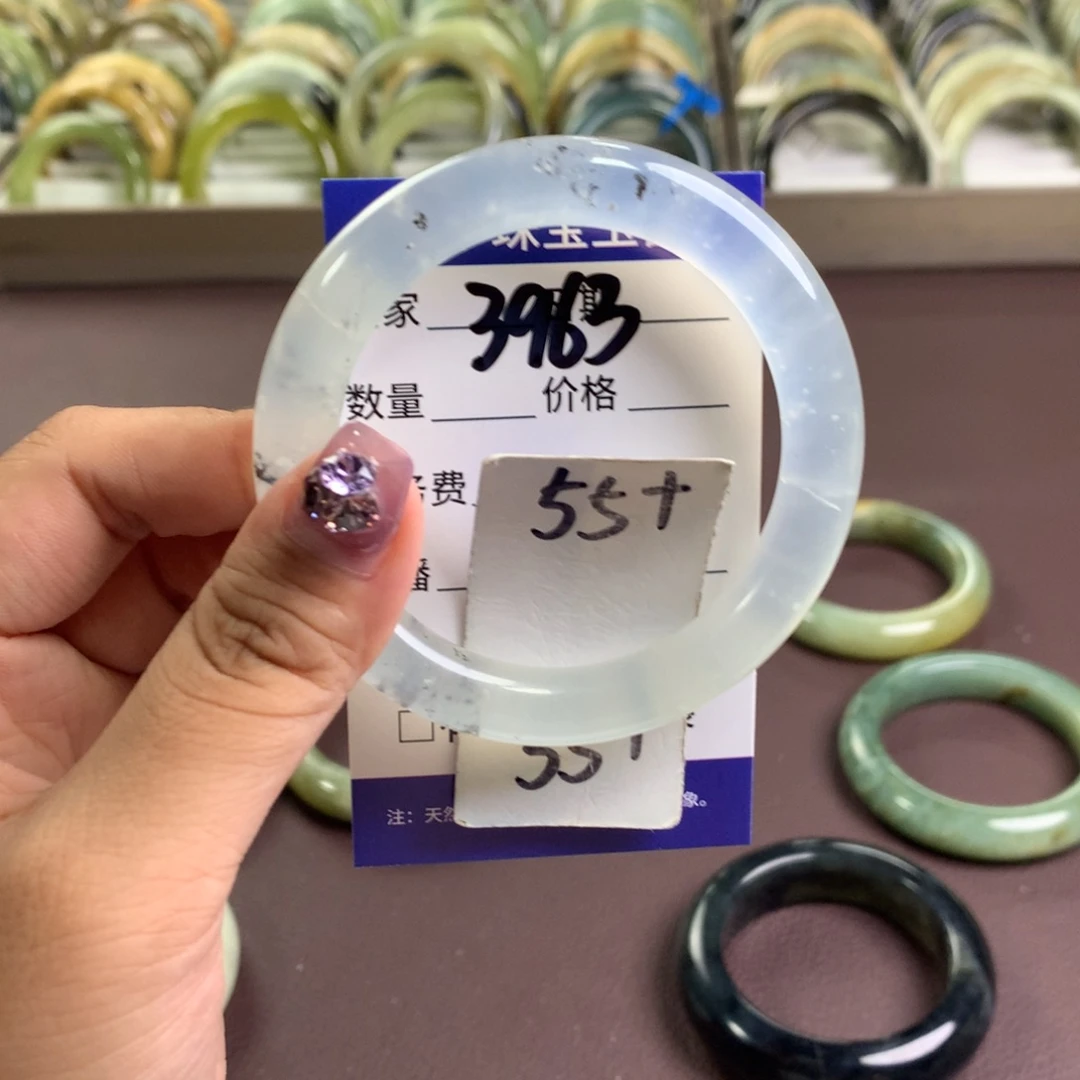 蛇纹石玉未镶嵌手镯3963