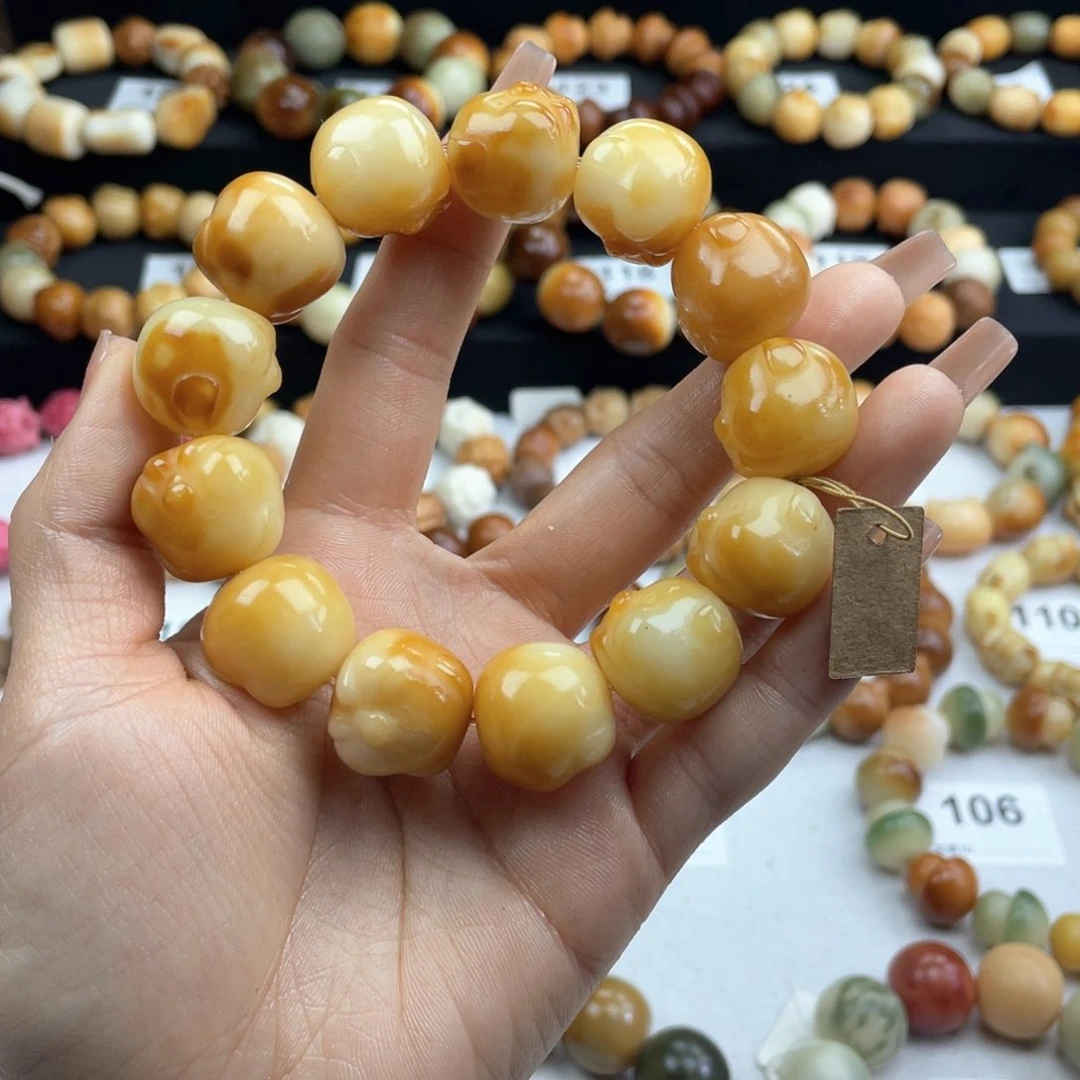 白玉菩提手串瑕疵20