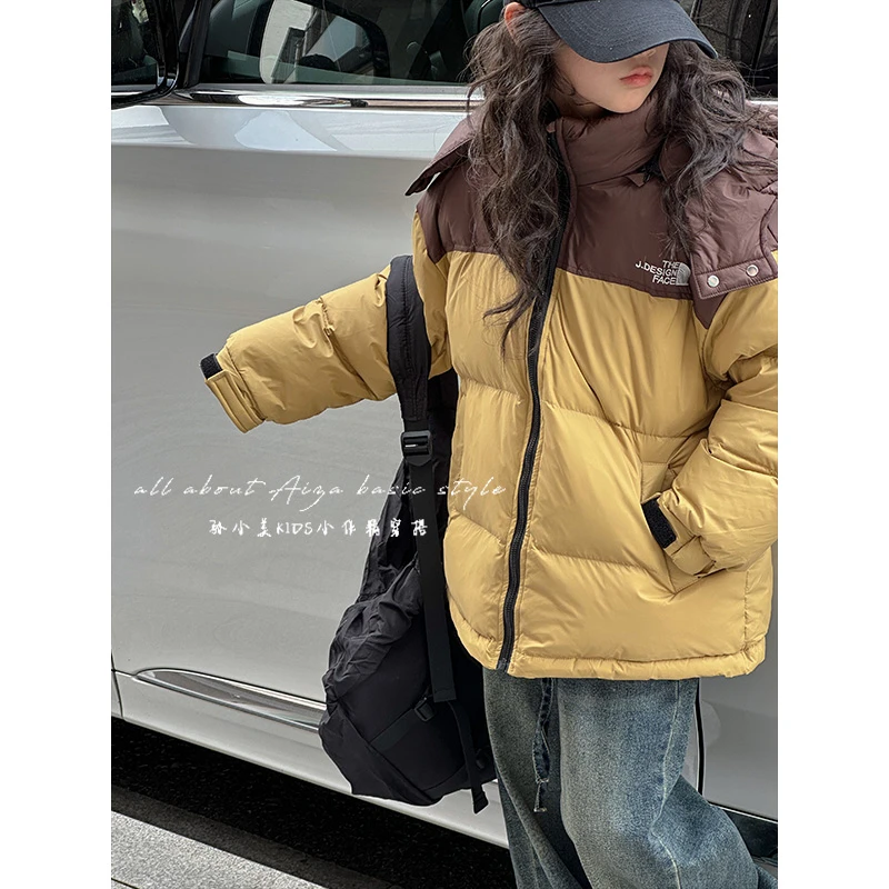 k25001孙小美女童羽绒服秋冬装儿童中长款连帽外套